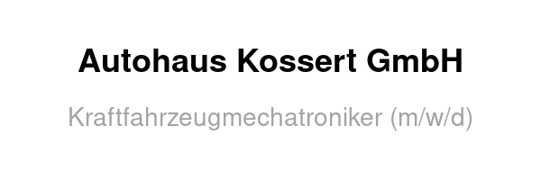 Autohaus Kossert GmbH