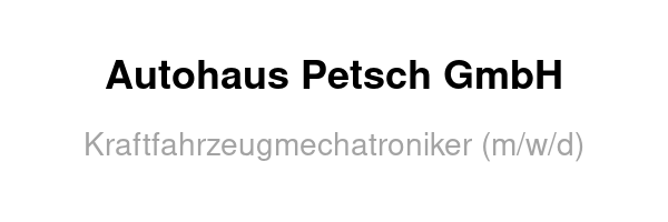 Autohaus Petsch GmbH /
