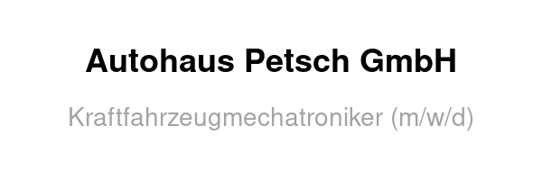 Autohaus Petsch GmbH