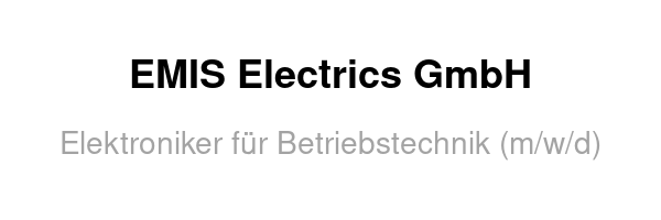 EMIS Electrics GmbH /