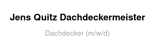 Dachdecker (m/w/d)