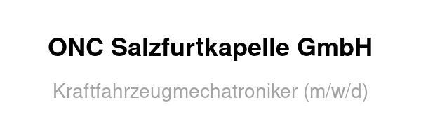 ONC Salzfurtkapelle GmbH /