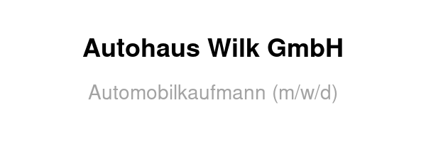 Autohaus Wilk GmbH