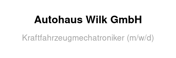 Autohaus Wilk GmbH