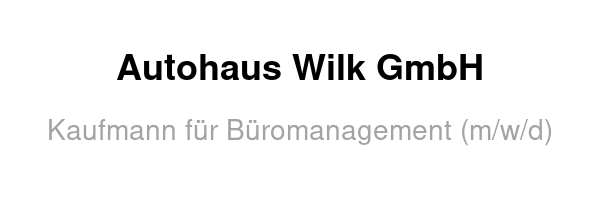 Autohaus Wilk GmbH