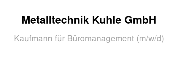 Kaufmann für Büromanagement (m/w/d)
