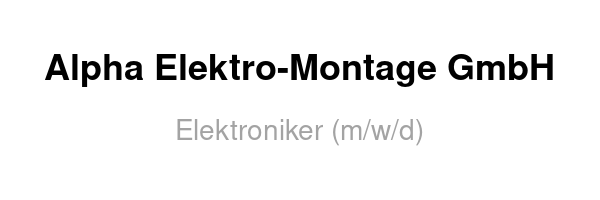 Alpha Elektro-Montage GmbH /