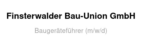 Finsterwalder Bau-Union GmbH /