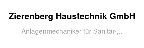 Zierenberg Haustechnik GmbH